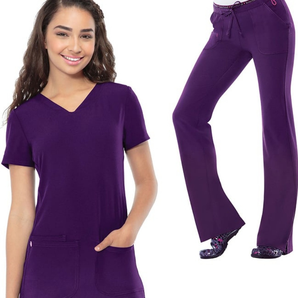 Heart Soul Eggplant scrubs 1
